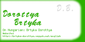 dorottya brtyka business card